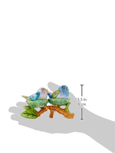  Flights Of Fancy Bird Nest Salt And Pepper Set And Tealight Holder, 5-1/8 By 3-3/8-Inch