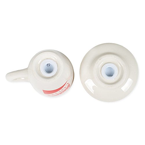  Hot Coffee And Donut Ceramic Salt And Pepper Shakers, 2 X 2 Inches, Multicolor