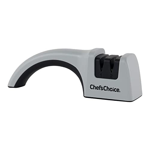  'sChoice 445 Diamond Hone Manual Straight Edge Knife Sharpener, 2-Stage, Gray