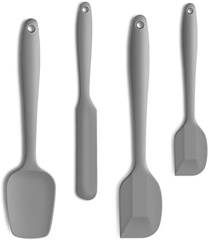  4 Piece Silicone Spatula Set, Flexible Heat Resistant Non-scratch Baking Cooking Rubber Spatulas With Stainless Steel Core, Aqua Sky