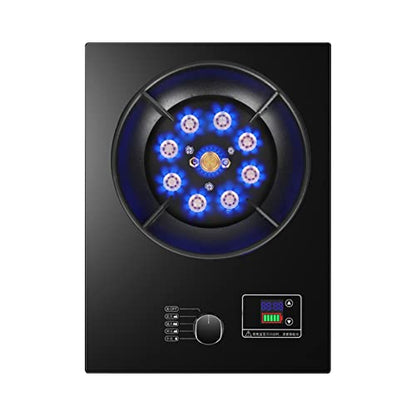  Gas Cooker, 1 Gas Cooker, 5.2KW 9-chamber Wok With Timer Function, NG/LPG Conversion Gas Cooker, Black Tempered Glass, Free-standing Cooker For Camping (Size : LPG)