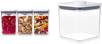  OXO Good Grips 3-PC Small Square Short POP Container Set, White