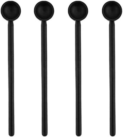 Karma Long Handle Tasting Spoons Set - Long Handle Spoons For Cooking - Wood Kitchen Utensils - Wood - Set Of 4
