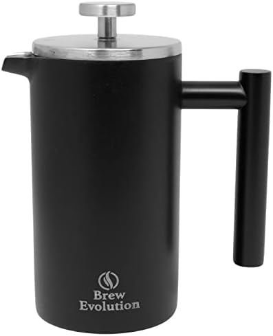  20 Oz Stainless Steel French Press Coffee Maker | Double Walled Insulated Coffee & Tea Brewer Pot & Maker | Keeps Brewed Coffee Or Tea Hot | 600 Ml, Hawaiian Blue
