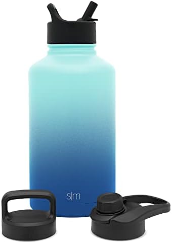  Water Bottle With Straw Lid Vacuum Insulated Stainless Steel Metal Thermos Bottles | Reusable Leak Proof BPA-Free Flask For Gym, Travel, Sports | Summit Collection | 32oz, Light Pink