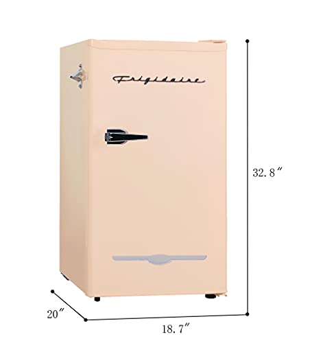 FRIGIDAIRE EFR376-CORAL Retro Bar Fridge Refrigerator With Side Bottle Opener, 3.2 Cu. Ft, Coral & Bissell Featherweight Stick Lightweight Bagless Vacuum With Crevice Tool, 2033, Blue