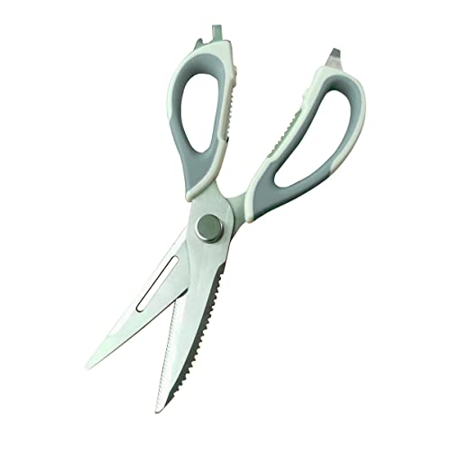  Kitchen Scissors Multipurpose Scissors For Meat, Vegetables & Herbs - Stainless Steel Sharp Utility Food Scissors With Magnetic Sheath Removable Cooking Scissors Chicken(Grey)