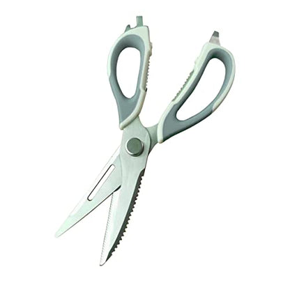  Kitchen Scissors Multipurpose Scissors For Meat, Vegetables & Herbs - Stainless Steel Sharp Utility Food Scissors With Magnetic Sheath Removable Cooking Scissors Chicken(Grey)