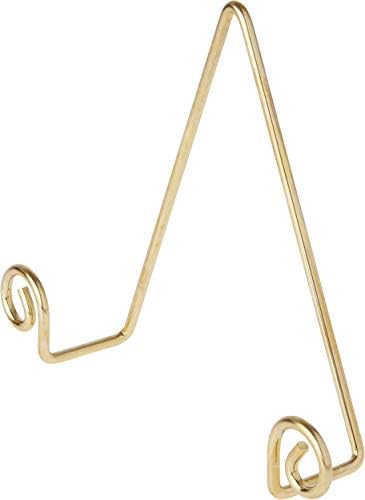  Shiny Gold-toned Scroll Wall Mountable Plate Hanger, 7.5" H X 8.5" W X 2.25" D (For Plates 8" - 10")