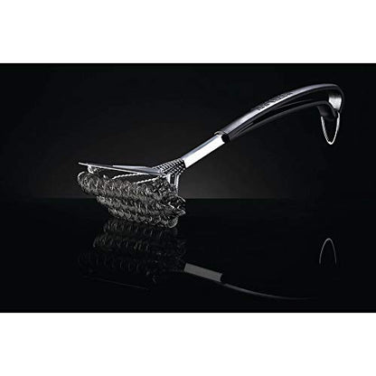  Napoleon 64000 Rotisserie Basket Grill Accessory, Stainless Steel & Barbecue Grill Accessory 62059 - Bristle-Free Triple-Row Grill Brush With Rolled Stainless Steel - BBQ Grill Maintenance Accessory