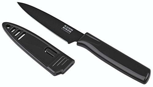  Uhn Rikon "Colori 1" Blister Paring Knife, Black