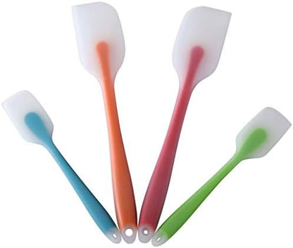  Silicone Spatula Set Of 4 - Heat Resistant Flexible Spatula 450F With Stainless Steel Core - Food Grade Premium Good Grip Kitchen Utensils - Seamless, Heavy Duty, BPA Free, Dishwasher Safe