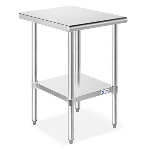  Stainless Steel Work Table 48 X 24 Inches, NSF Commercial Kitchen Prep Table With Under Shelf For Restaurant And Home