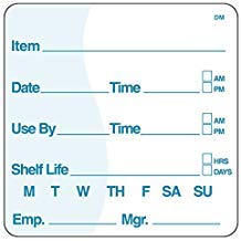 Issolvable Item/Date/Use-by Shelf-Life Label, 2" X 2" (Roll Of 250)