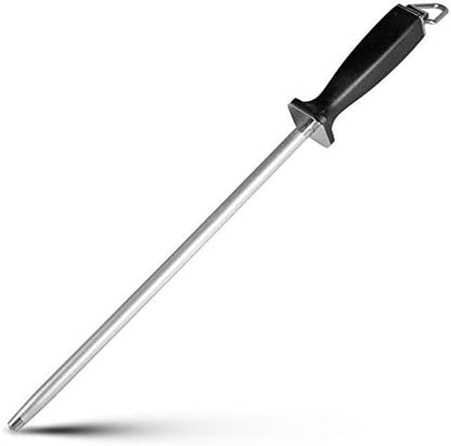  Uperior Knife Sharpening Rod, 12 Inch Professional Diamond Brushed Sharpening Steel