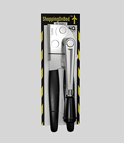  Commercial Can Opener Manual Heavy Duty - Easy To Use With Comfortable Easy Crank Handle - Swing Grip Design, Hand Can Opener, Includes Built In Bottle Opener