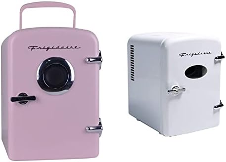 FRIGIDAIRE EFMIS151 Mini Portable Compact Personal Home Office Fridge Cooler BUILT IN SPEAKER, 4L Capacity, Chills Six 12 Oz Cans, 100% Freon-Free & Eco Friendly, Includes Bonus Car Charger