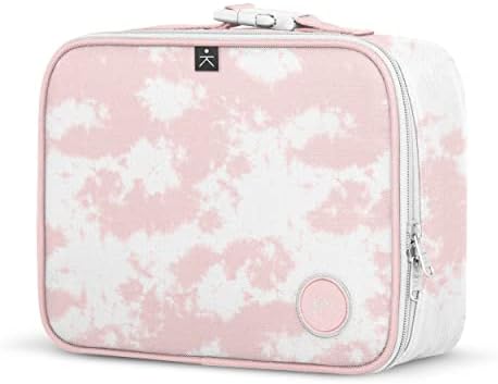  Kids Lunch Box For Toddler | Reusable Insulated Bag For Girls, Boys Meal Containers For School | Hadley Collection | Minibrook: Pink Tie Dye