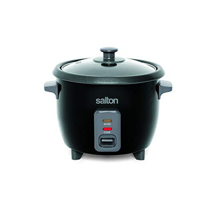  Automatic, 6 Cup Rice Cooker, 6 Cups Cooked / 3 Cups Uncooked, Black, Stainless Steel