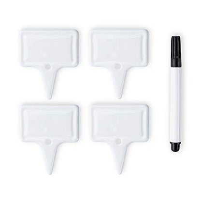 True Rue Tag Set Of 4 Ceramic Cheese Labels, White