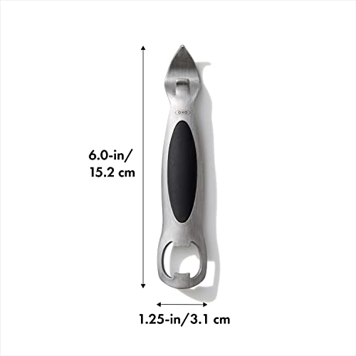 OXO SteeL Winged Corkscrew With Removable Foil Cutter & SteeL Stainless Steel Bottle And Can Opener