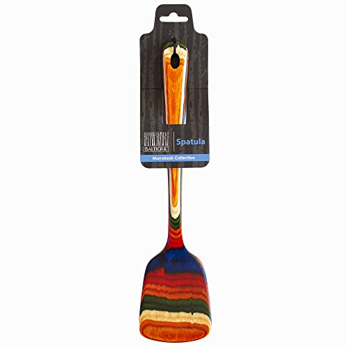  Ique Marrakesh Collection 12-1/2" Wooden Spatula, Safe For Nonstick