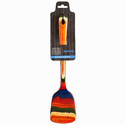  Ique Marrakesh Collection 12-1/2" Wooden Spatula, Safe For Nonstick