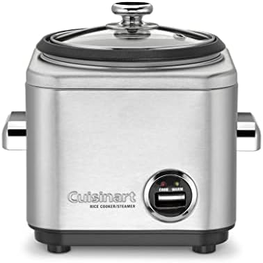 Cuisinart CRC-400 4 Cup Rice Cooker, Stainless Steel Exterior