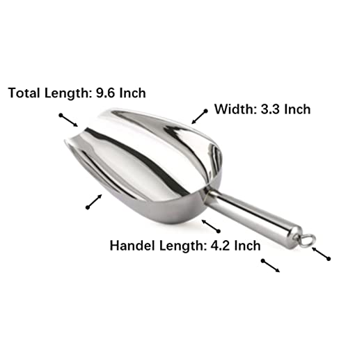  Ice Scoop For Freezer,Stainless Steel Ice Scoop For Ice Machine,Small Metal Ice Scoop For Ice Maker Kitchen Bar Party Wedding,Heavy Duty,Dishwasher Safe,8 OZ Utility Metal Scoop