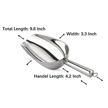  Ice Scoop For Freezer,Stainless Steel Ice Scoop For Ice Machine,Small Metal Ice Scoop For Ice Maker Kitchen Bar Party Wedding,Heavy Duty,Dishwasher Safe,8 OZ Utility Metal Scoop