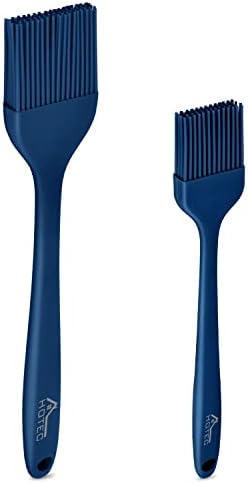 Basting Brushes Silicone Heat Resistant Pastry Brushes Spread Oil Butter Sauce Marinades For BBQ Grill Barbecue Baking Kitchen Cooking BPA Free Dishwasher Safe (Black 2)