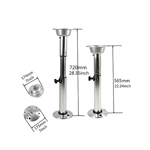  Table Pedestal Stand, Aluminum Alloy Table Legs With Adjustable Height, Adjustable Pedestal Marine Caravan Motorhome Table Pedestal Stand Base For RV Boat Yacht