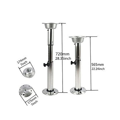  Table Pedestal Stand, Aluminum Alloy Table Legs With Adjustable Height, Adjustable Pedestal Marine Caravan Motorhome Table Pedestal Stand Base For RV Boat Yacht