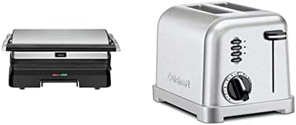 Cuisinart Panini Press, Stainless Steel Griddler, Sandwich Maker & More, 5-IN-1, GR-4NP1