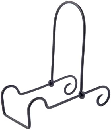  Adjustable Black Wrought Iron Bowl Or Deep Platter Stand, 10" H X 5" W X 8.75" D, Pack Of 3