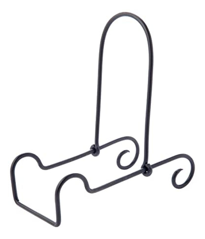  Adjustable Black Wrought Iron Bowl Or Deep Platter Stand, 10" H X 5" W X 8.75" D, Pack Of 3