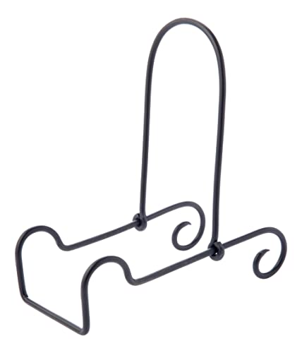  Adjustable Black Wrought Iron Bowl Or Deep Platter Stand, 10" H X 5" W X 8.75" D, Pack Of 3