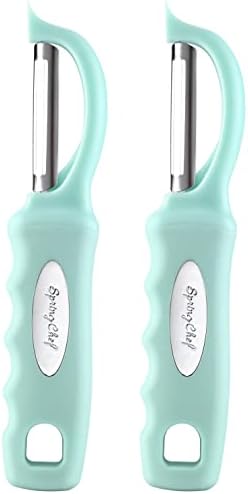  Spring Chef Premium Swivel Vegetable Peeler, Black