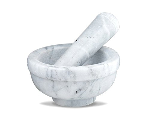  Ler Mortar And Pestle Set Marble Grey 3.75 Inches Diameter