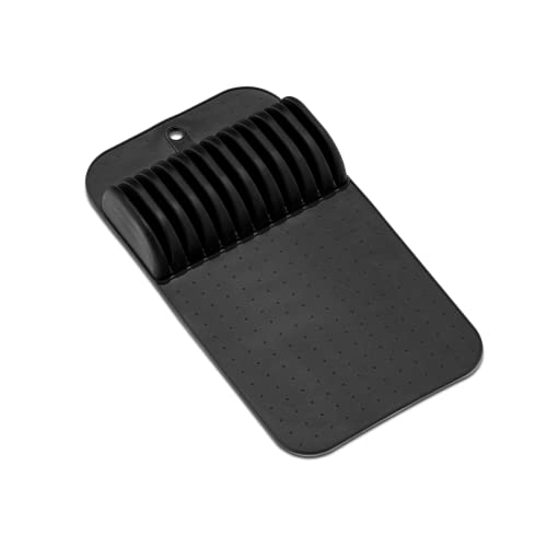  Antimicrobial Classic Large Knife Mat Soft-Grip, Non-Slip Drawer, Long-Lasting Home Organization, EPA Certified, Carbon