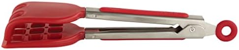  Waffle Tongs, Mini Silicone Easy-Grip, Non-Slip Handle, Candy Apple Red