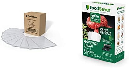 FoodSaver OodSaver FSFSBF0226-FFP 1-Quart Precut Heat-Seal Bags, 44 Count, Frustration-Free -Packaging,Frustration-Free -Packaging