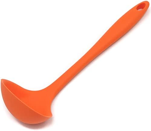  Premium Silicone Cooking Ladle, 11.25 Inch, Red