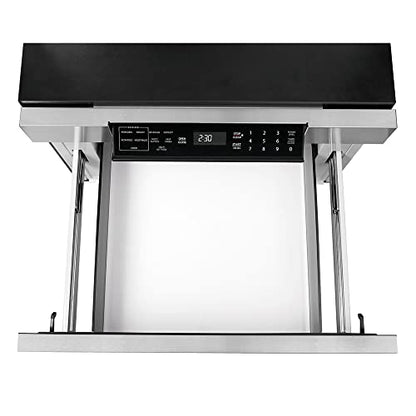 Sharp Harp SMD2470ASY 24 In. 1.2 Cu. Ft. 950W Stainless Steel Microwave Drawer Oven Bundle With 3 YR CPS Enhanced Protection Pack