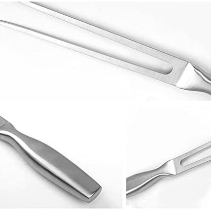  Carving Fork, Stainless Steel Meat Fork, Chef Pro Stainless Steel BBQ Fork 10.5 Inch, Long Metal Chef Kitchen Forks For Barbecue, Serving, Cooking, Grilling, Roasting