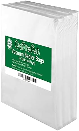  100 Gallon Size 11" X 16"Vacuum Sealer Bags With BPA Free And Puncture Prevention,Vacuum Seal Freezer Bags,Great For Sous Vide Vaccume Sealer PreCut Bags