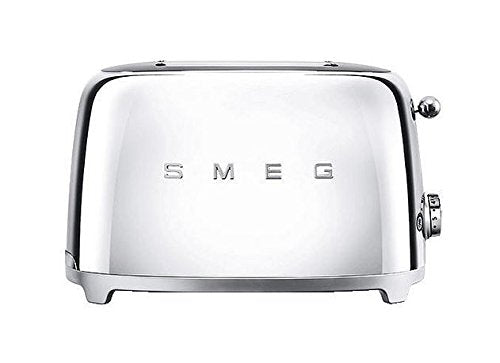 Smeg TSF01SSUS 50's Retro Style Aesthetic 2 Slice Toaster, Chrome