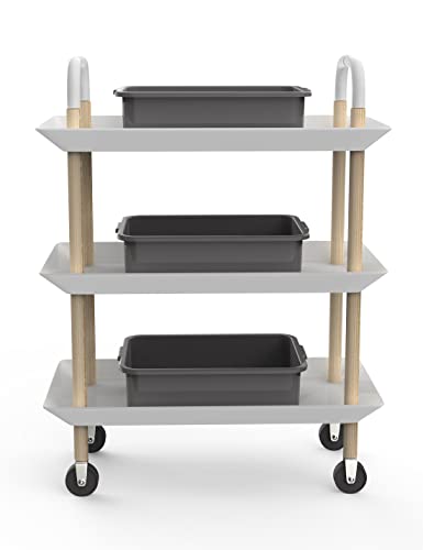  5-Pack Commercial Bus Tubs Box/Tote Box, Plastic Storage With Handles, Wash Basin Tub 8 Liter (Gray)