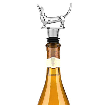 Dachshund Dog Shape Wine Bottle Stopper Champagne Cava Prosecco Sparkling Beverage Funny Gifts