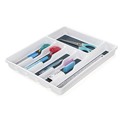  Basics 6 Compartment Drawer Organizer, Star Blue